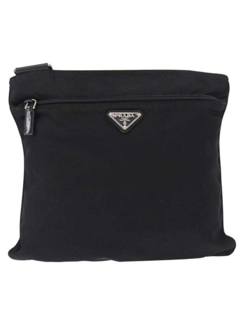 Authentic PRADA Shoulder Bag Nylon Black Silver - Picture 5 of 16